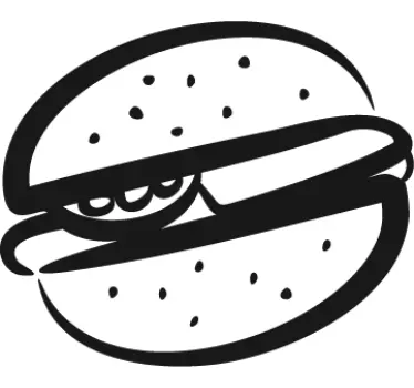 Hamburger sendvič nalepka - TenStickers