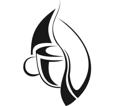 Nalepka za steno logotipa kavnih zrn - TenStickers