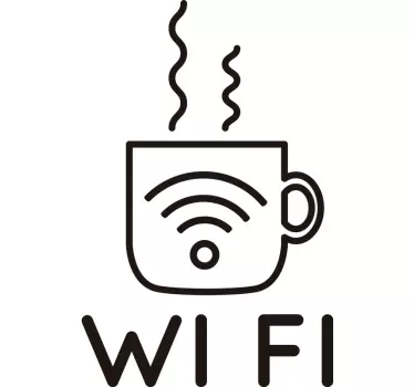 Wi-fi poslovna nalepka za kavo - TenStickers