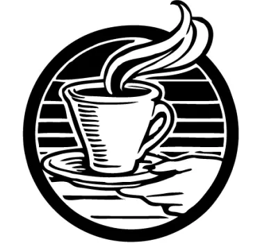 Nalepka stene z logotipom kavne skodelice - TenStickers
