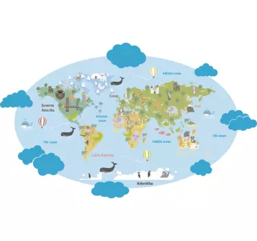 Nalepka za otroške planisfere slovenija slovenija - TenStickers