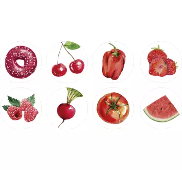 Nalepka za steno z rdečo hrano - TenStickers
