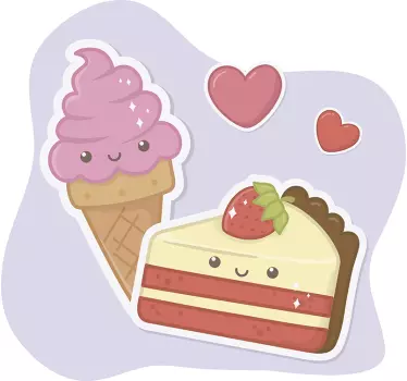 Kuhinja ljubezen torte hrana nalepka stena - TenStickers