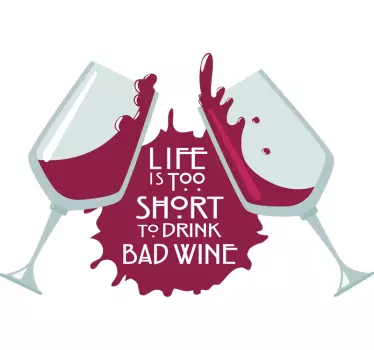 Piti vino pijača zidna nalepka - TenStickers
