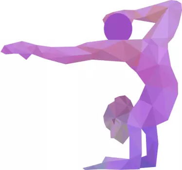 športni origami telovadnica olimpijska stenska nalepka - TenStickers