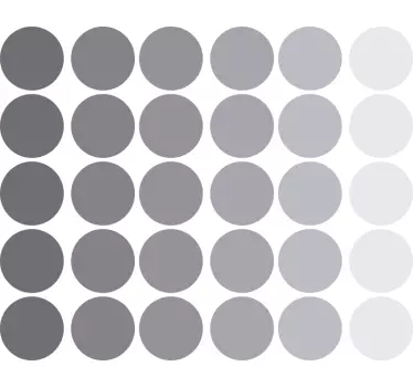 Geometrijski sivi krogi krog nalepka za steno - TenStickers