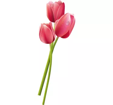 Mokro tulipani tuš prt - TenStickers