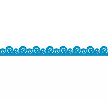Valovi kopalniška nalepka - TenStickers