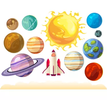 Vesoljska nalepka planetov - TenStickers