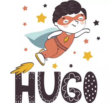 Prilagodljivo ime superheroja nalepka za superheroje - TenStickers