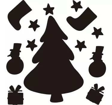Nalepka na božični jelki, na katero je mogoče pisati - TenStickers