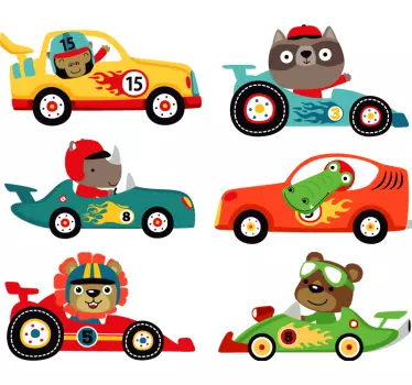 Majhni avtomobili nalepka - TenStickers
