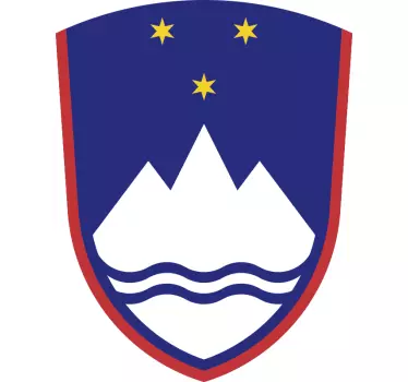 Slovenska grebena zastava decal - TenStickers