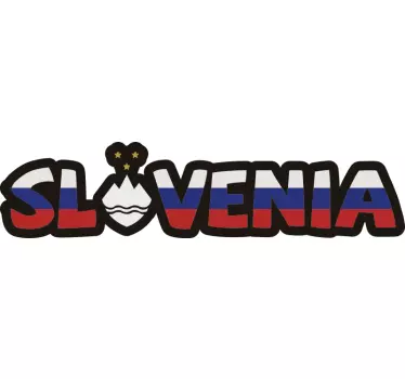 Slovenija besedilo nalepka - TenStickers