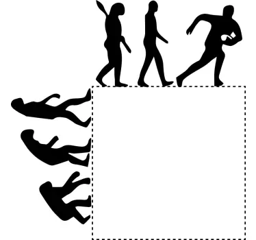 Nalepka evolucije ragbija - TenStickers