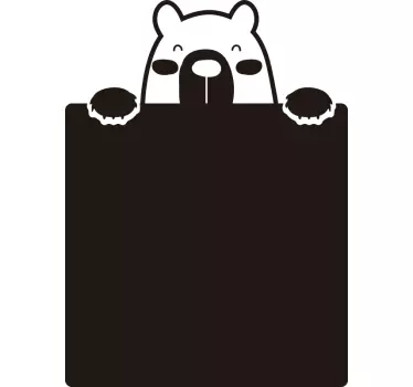 Beležka medvedka blackboard napis na decal - TenStickers