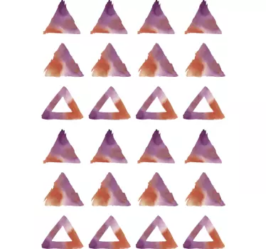 Akvarelni trikotniki stenski dekor - TenStickers