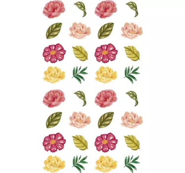 Cvetni dopust set rastlinske stenske nalepke - TenStickers
