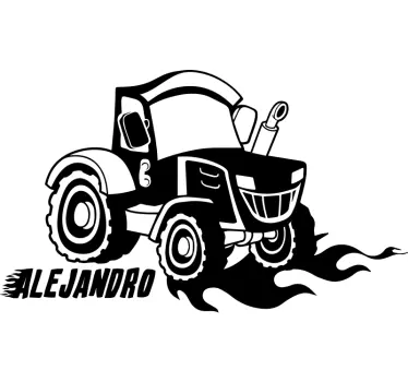 Nalepka za steno otroške spalnice za traktor zetor - TenStickers