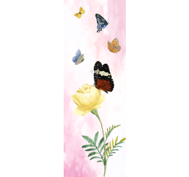 Metulj na rumeni petati hladilni ovoj - TenStickers