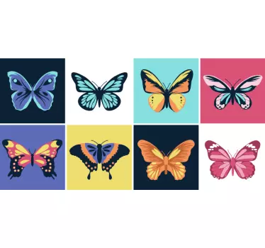 Metulj set ploščic prenos - TenStickers