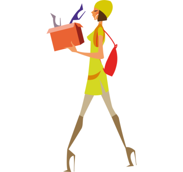 Stylish shopper carrying box za nakupovalne stene - TenStickers