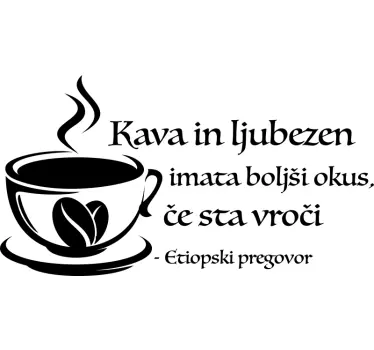 Kava zaljubljeni napitek nalepka za steno - TenStickers