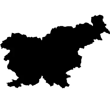 Slovenija silhueta zemljevid avto nalepka - TenStickers