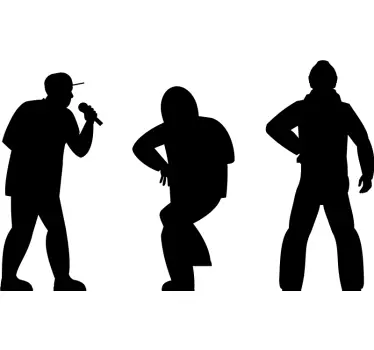 Nalepka za stene rap pevka senca silhueta - TenStickers