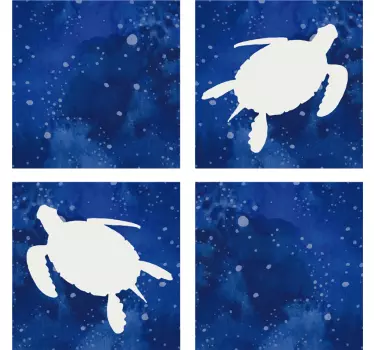 želva z galaksijskim vzorcem prenos ploščic - TenStickers