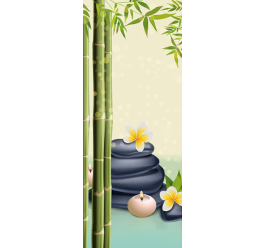 Zen črni kamni tuš decal - TenStickers