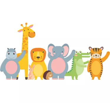 Džungla mladiči ilustracija stenska umetnost nalepka - TenStickers