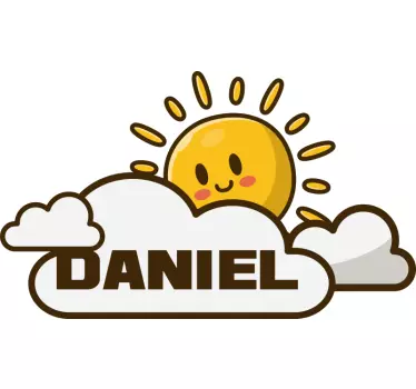 Sonce nad oblakom otrok spalnica stenske nalepke - TenStickers