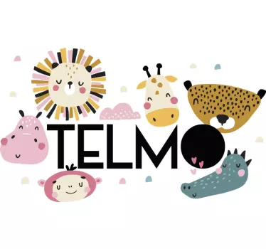 Džungla z imenom ilustracija stenske umetnosti - TenStickers