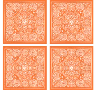Paisley ploščice za prenos ploščic - TenStickers