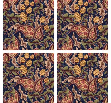 Realistična nalepka za ploščice ilustracije paisley - TenStickers
