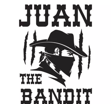 Bandit z imenom nalepka za steno - TenStickers