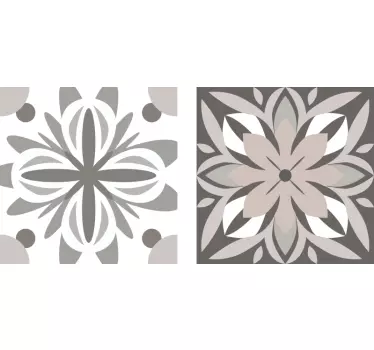 Plen in prenos belega cvetnega vzorca - TenStickers