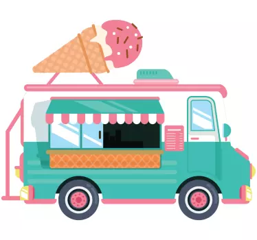 Ilustracija nalepke za tovornjak za sladoled - TenStickers
