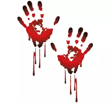 Krvave sledi nalepka za steno halloween - TenStickers