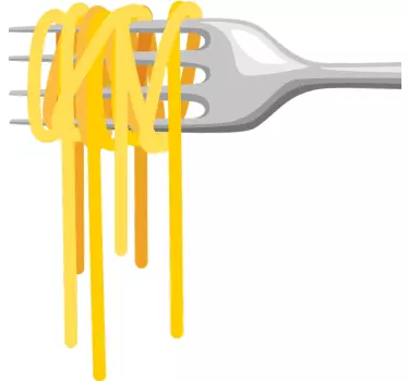 Vilice z nalepko na steno za špagete - TenStickers