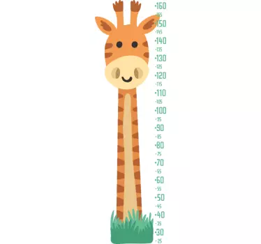 žirafa z nalepko grafikona višine metra rasti - TenStickers