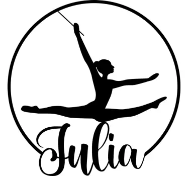 Balerina z plesno nalepko z imenom - TenStickers