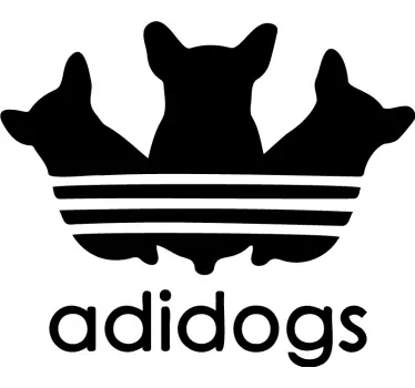 Adidogi ljubeče živali adidas slog okenske nalepke - TenStickers