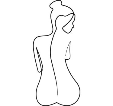 ženska elegantna linija umetniški slog ljudje nalepke - TenStickers