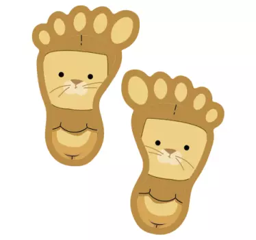 Prikupne vinilne nalepke za talne odtise živali - TenStickers