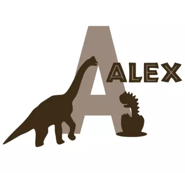Začetnica z zidno nalepko dinozavri zmaj - TenStickers