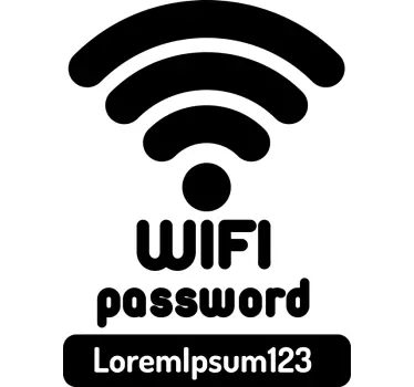 Wifi geslo tech nalepka - - TenStickers