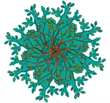 Drevo življenja mandala obliki drevesa stenske nalepke - TenStickers
