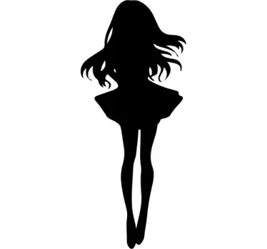 Silhueta ženske figure nalepka s silhueto - TenStickers